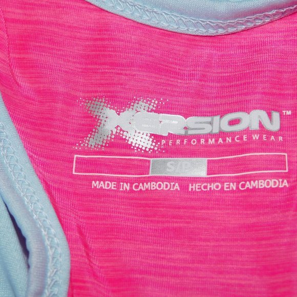 Xersion Womens S Light Blue Pink Tank Top - Picture 3 of 7